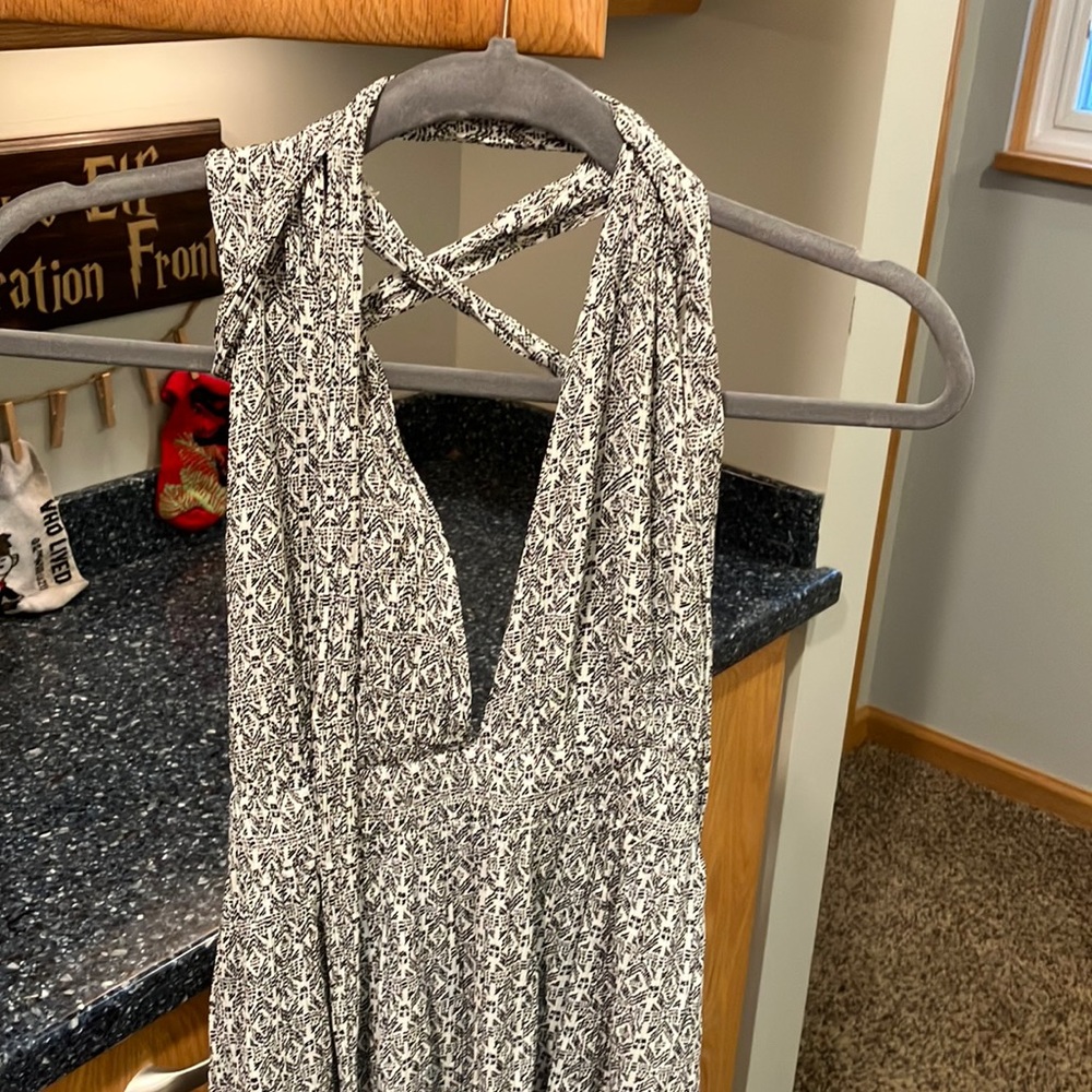 Lulu’s Black and White Convertible Maxi Dress